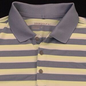 NIKE GOLF SS Striped Polyester Polo